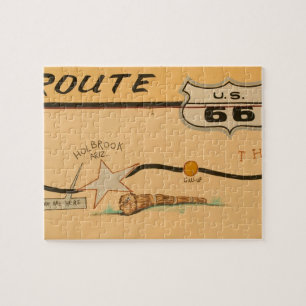 Puzzle NA, EE. UU., Arizona, Holbrook Ruta 66 mural de ca