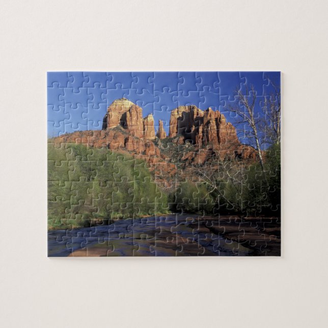 Puzzle NA, EE.UU., Arizona, Sedona. Roca y roble de la ca (Horizontal)