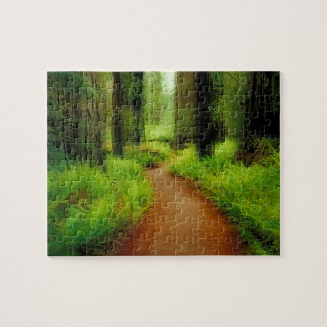 Puzzle NA, EE. UU., California, Jedediah Smith Redwoods (Horizontal)
