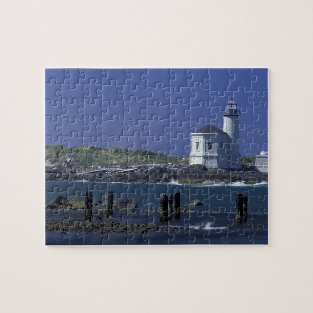 Puzzle NA, EE. UU., Oregón, Bandon, Faro de Coquille (Horizontal)