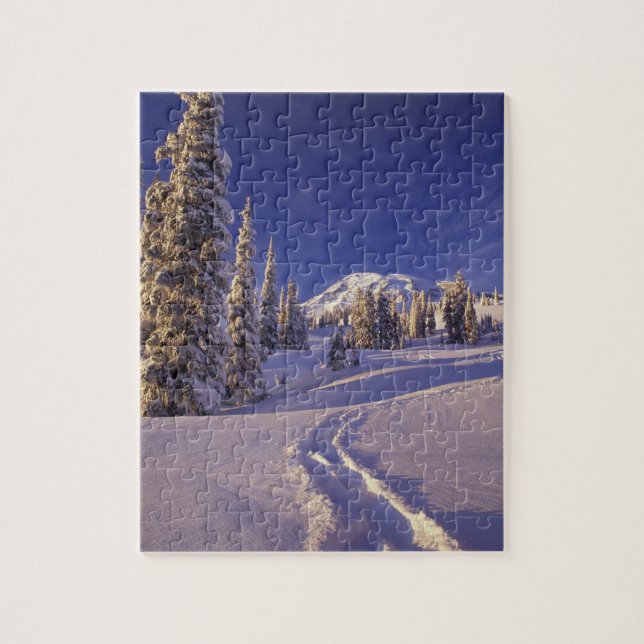 Puzzle NA, EE. UU., Washington, Mt. Rainier NP, Raquetas  (Vertical)