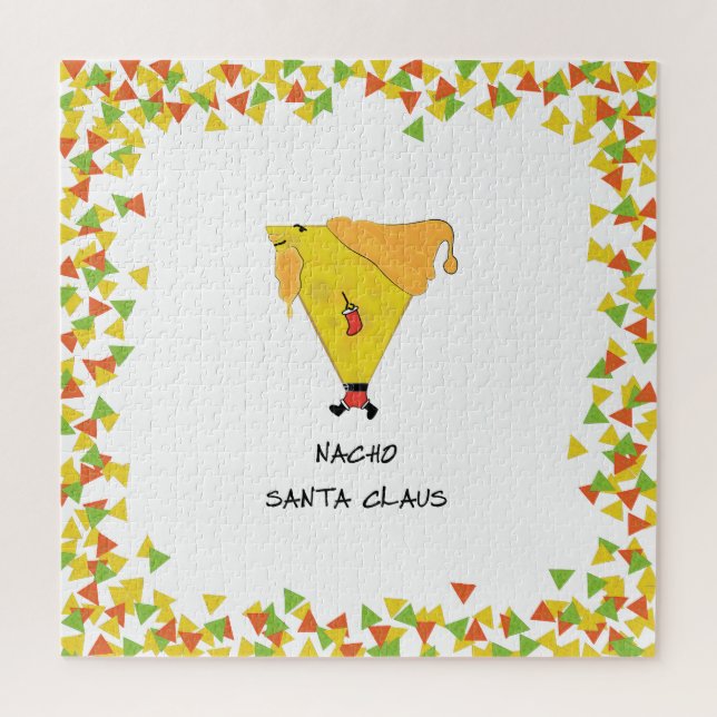 Puzzle Nacho Santa con Chips (Vertical)
