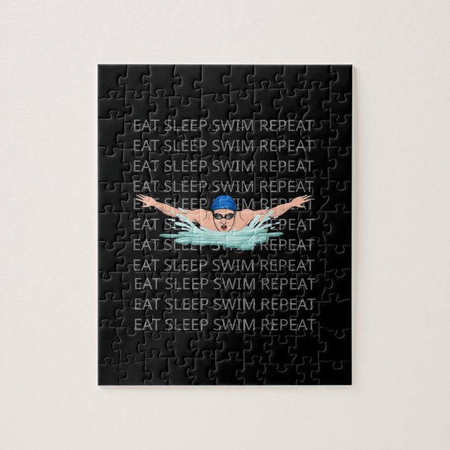 Puzzle Nadadora Amor Divertido Natación Niño Deporte (Vertical)
