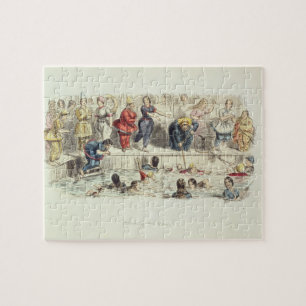 Puzzle Nadando para las señoras, 1844 (litho)