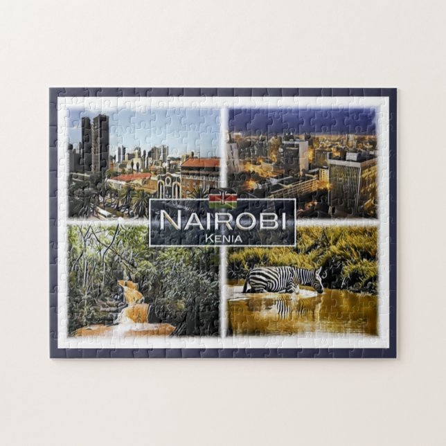 Puzzle Nairobi - Kenia - Mosaico - (Horizontal)