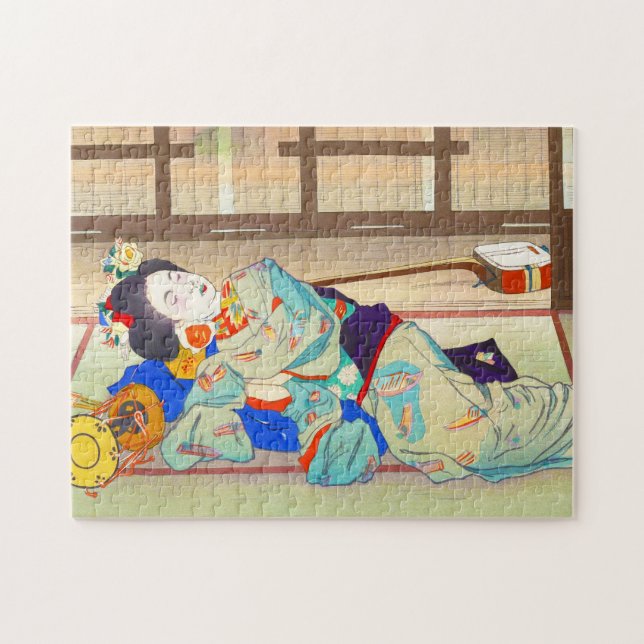 Puzzle Nakazawa Hiromitsu Inn at Gion maiko geisha art (Horizontal)