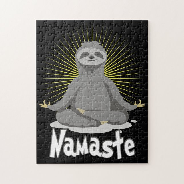 Puzzle Namaste Meditating Yoga Sloth (Vertical)
