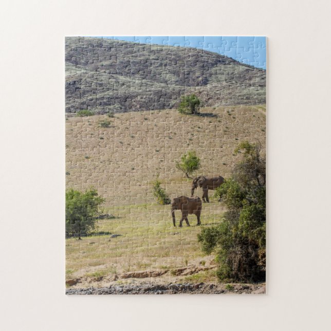 Puzzle Namibia África Huab Río Elephant Damaraland (Vertical)