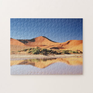 Puzzle Namibia, región de Sossusvlei, dunas de arena en e