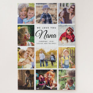 Puzzle Nana, Collage de fotos de la familia Jumbo, te ama