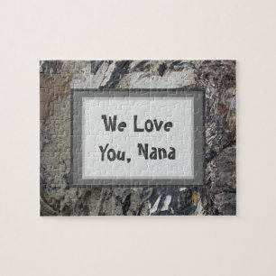 Puzzle Nana Nature Photo Marled Earth Tone Driftwood