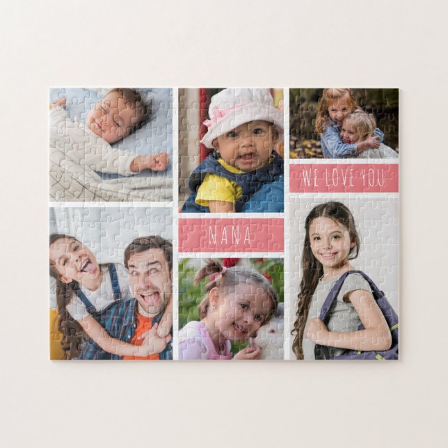 Puzzle Nana We Love You Collage de fotos (Horizontal)