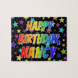 Puzzle "NANCY" Nombre, Diversión "FELIZ CUMPLEAÑOS"