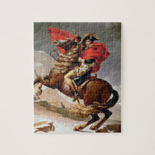 Puzzle Napoleon que cruza las montañas, c.1800 (aceite en