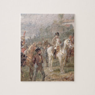Puzzle Napoleon y sus tropas (aceite en el panel) (par de