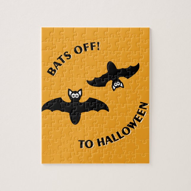 Puzzle Naranja Bats de Halloween (Vertical)