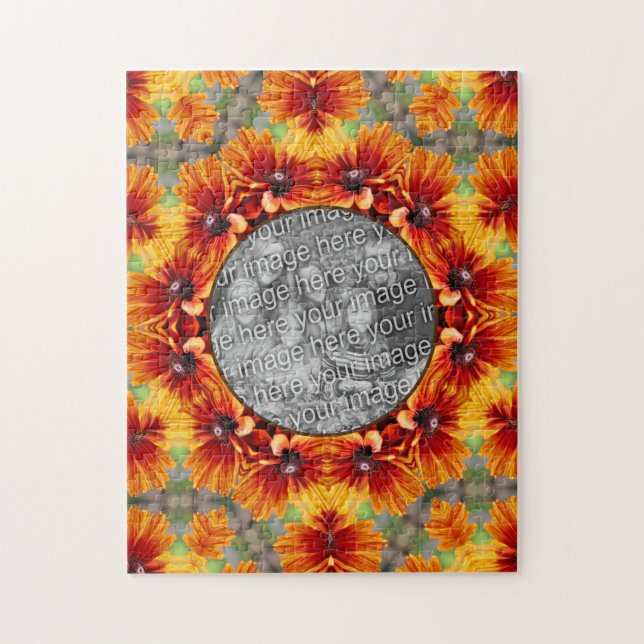 Puzzle Naranja Black Eyed Susan Daisy Añade tu foto (Vertical)
