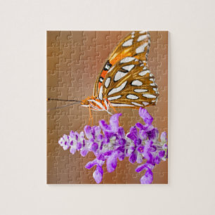 Puzzle Naranja brillante mariposa fritillera del Golfo