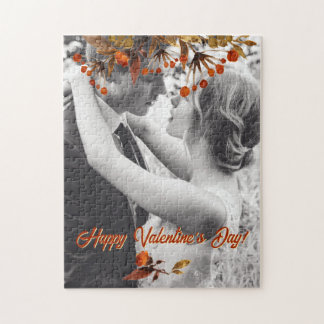 Puzzle Naranja Brown Foliage Valentine agrega tu propia f