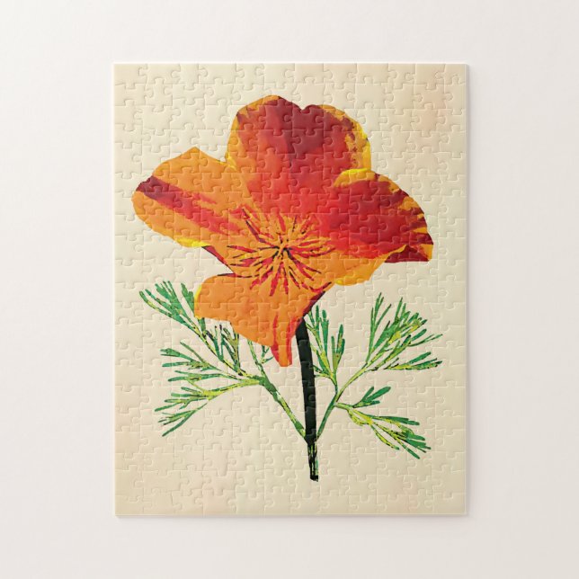 Puzzle Naranja California Poppy (Vertical)