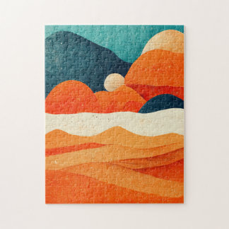 Puzzle Naranja de Ilustracion de imágenes de las ondas de