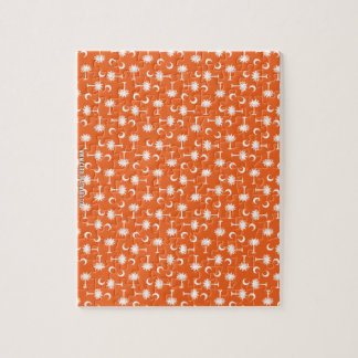 Puzzle Naranja de la bandera de la luna del Palmetto de