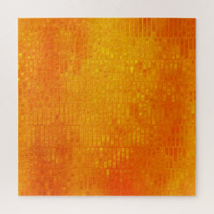 Puzzle Naranja de mosaico abstracto: brillante brillante