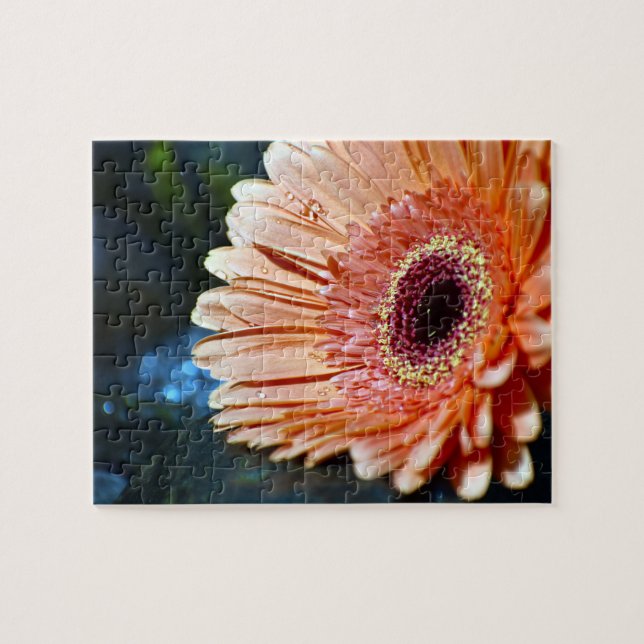 Puzzle Naranja Gerbera Flower Photograph (Horizontal)