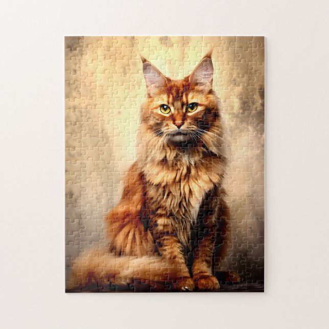 Puzzle Naranja Maine Coon (Vertical)