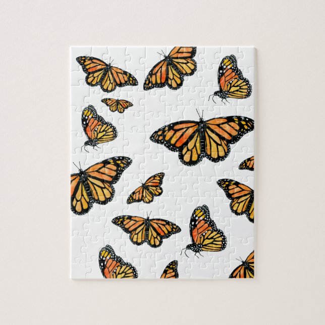 Puzzle Naranja monarca mariposa naturaleza fauna (Vertical)