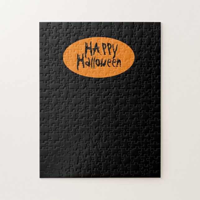 Puzzle Naranja negro Feliz Halloween Frustrante (Vertical)