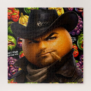 Puzzle Naranja obtén tus frutas y verduras premium 1000 p