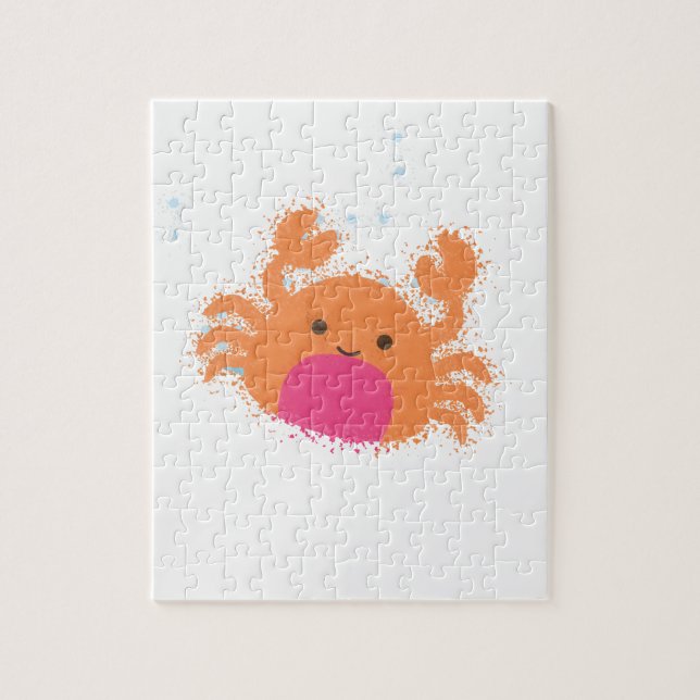 Puzzle Naranja Personalizado Cangrejo (Vertical)