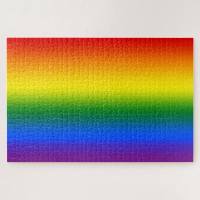 Puzzle Naranja Rojo Amarillo Verde Azul Púrpura Arcoiris  (Horizontal)