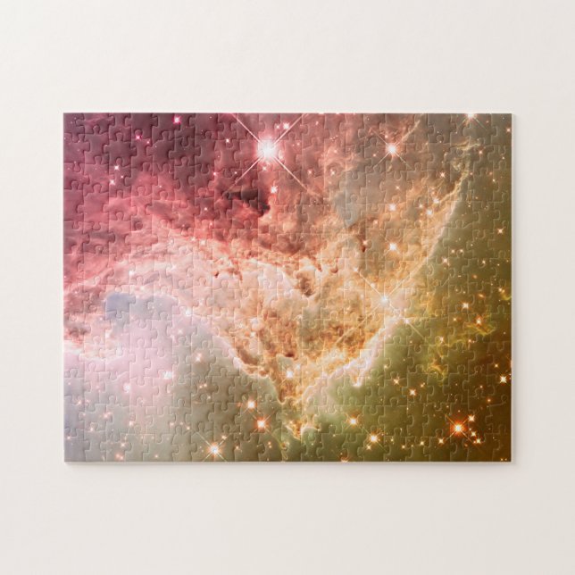 Puzzle Naranja Rosa Soñoso Ombre Hermosa Nebulosa (Horizontal)