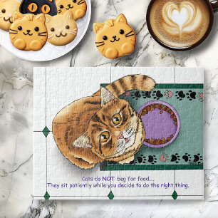 Puzzle Naranja Tabby Food Bowl Kitchen