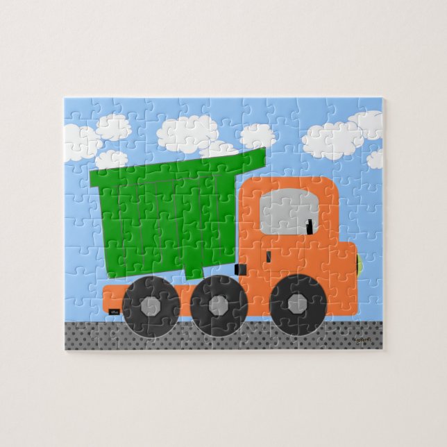 Puzzle Naranja Truck Digital Art (Horizontal)