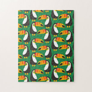 Puzzle Naranja Turco Beak Animal Verde Natural
