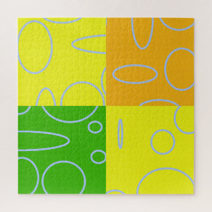 Puzzle Naranja Verde Amarillo de cuatro estrellas diverti