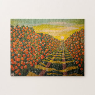 Puzzle Naranjas de Valencia Pintura de Alfred Fox
