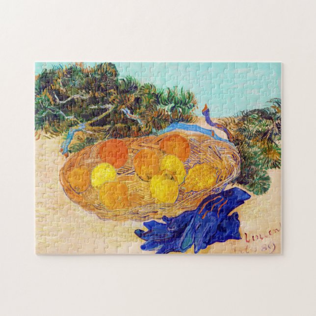 Puzzle Naranjas y Lemons con guantes azules, Van Gogh (Horizontal)
