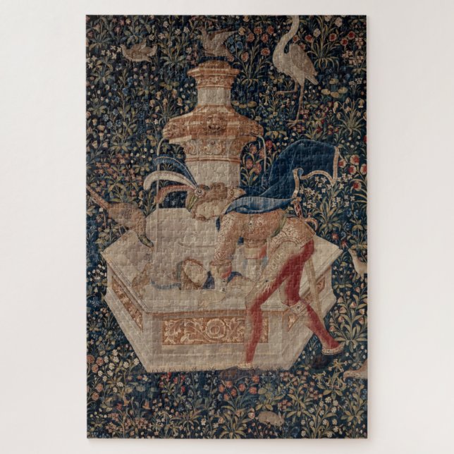 Puzzle Narciso en el Pozo, Tapiz Medieval (Vertical)