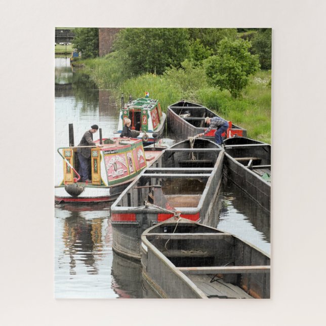 PUZZLE NARROWBOATS EN EL CANAL (Vertical)