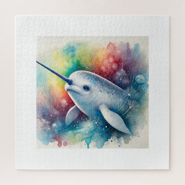 Puzzle Narwhal Majesty 170724AREF115 - Watercolor (Vertical)