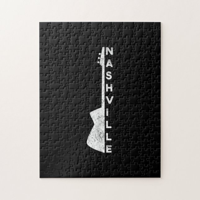Puzzle Nashville Guitar Country Music Avers Gifts (Vertical)