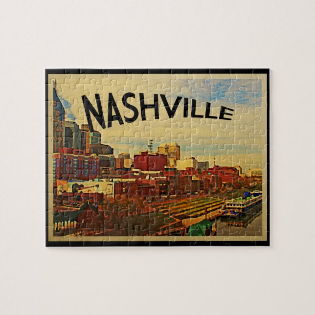 Puzzle Nashville Tennessee Skyline (Horizontal)