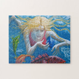 Puzzle Natación con peces tropicales