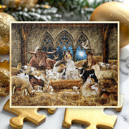 Puzzle Natividad de los Navidades de todos los animales, 