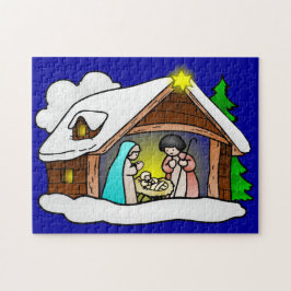 Puzzle Natividad linda del dibujo animado del navidad