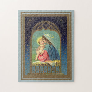 Puzzle Natividad María Sosteniendo El Niño Jesús